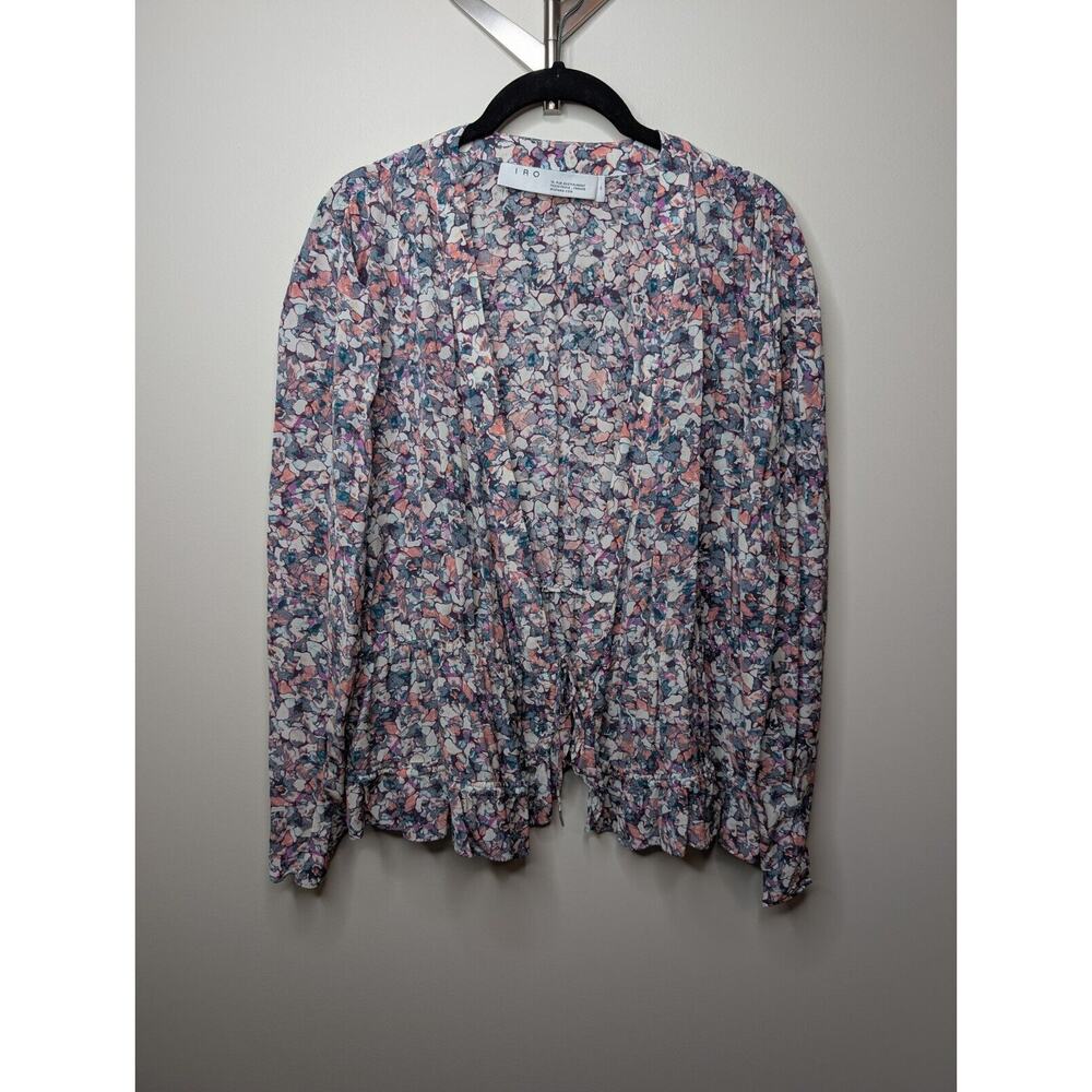 IRO Floral Tie Front Blouse Size 36 Fr / 4 US
